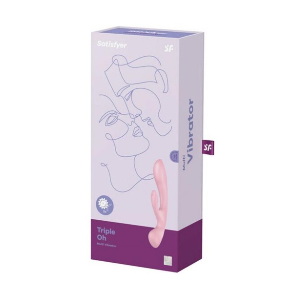 Satisfyer triple oh! multi-vibrador rosa 1un
